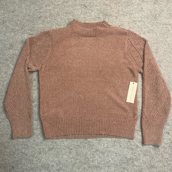 sweater Womens XL sweater knit‎ Barbie pink Girly preppy cottagecore Sparkle NWT - Picture 1 of 10